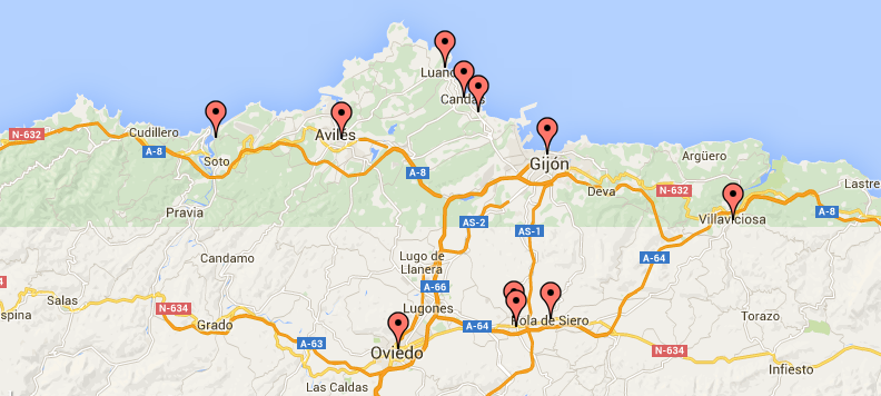 Zona de servicio en Asturias